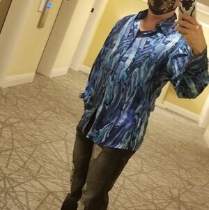 VERSACE 1st line Men's Silk Dress Shirt